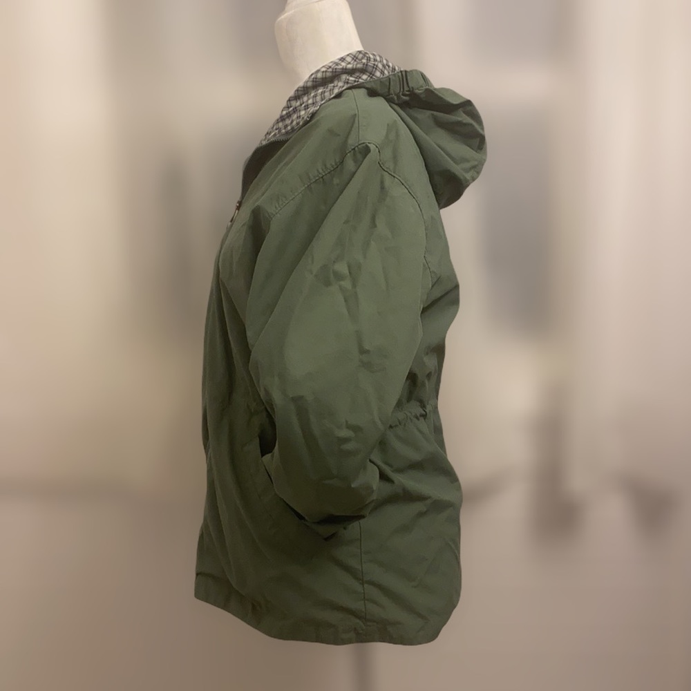 Lands’ End Zip-up Lined Nylon Hooded Jacket - Picture 2 of 8